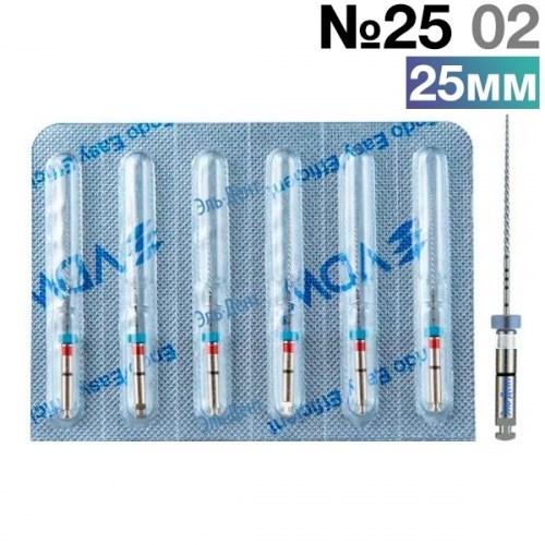 FlexMaster Тейпер NiTi №25 02 L25, VDW 1231914181 - фото 332804