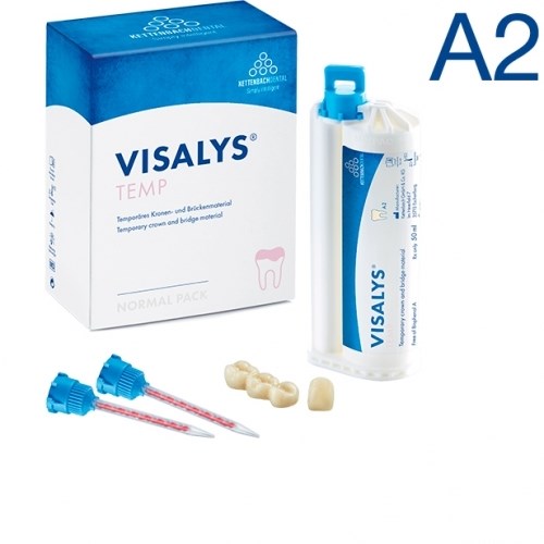Visalys Temp A2 1:10 (50мл (76г), 15 смес.) для временных реставраций, Kettenbach 13781 1231912876 - фото 334306