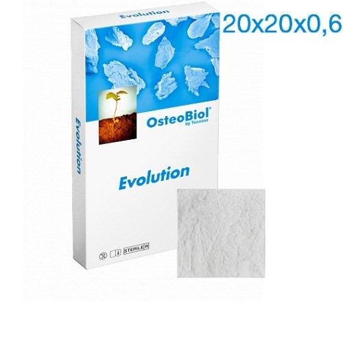 Osteobiol Evolution 20х20х0,6мм-Мембрана толстая (резорбция 4 мес.) EMO2HS - фото 335706