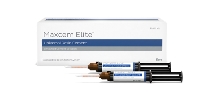 Maxcem Elite™ Elite (прозрачный) композитный цемент двойного отверждения для непрямых реставраций, 2 шприца по 5 г. 34058 - фото 341385