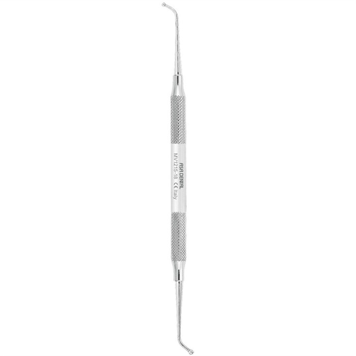 Asa Dental MV1215-18 - штопфер N18 двусторонний (шарик) с полой ручкой MV1215-18 - фото 346632