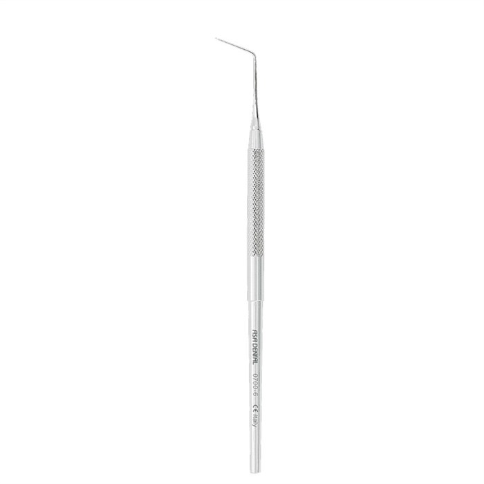 Asa Dental 0700-6 - зонд N6 односторонний изогнутый малый, 160 мм 0700-6 - фото 346754