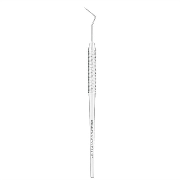 Asa Dental ML0700-9 - зонд N9 односторонний изогнутый малый Leonardo с полой легкой ручкой ML0700-9 - фото 346782