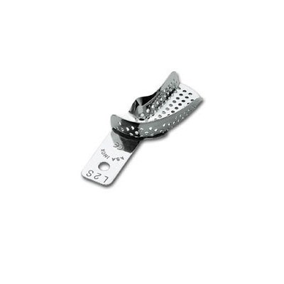 Asa Dental 2801-L2S - ложка слепочная нижняя малая (S) половина, с перфорацией без бортиков (правый верх-левый низ) 2801-L2S - фото 347952