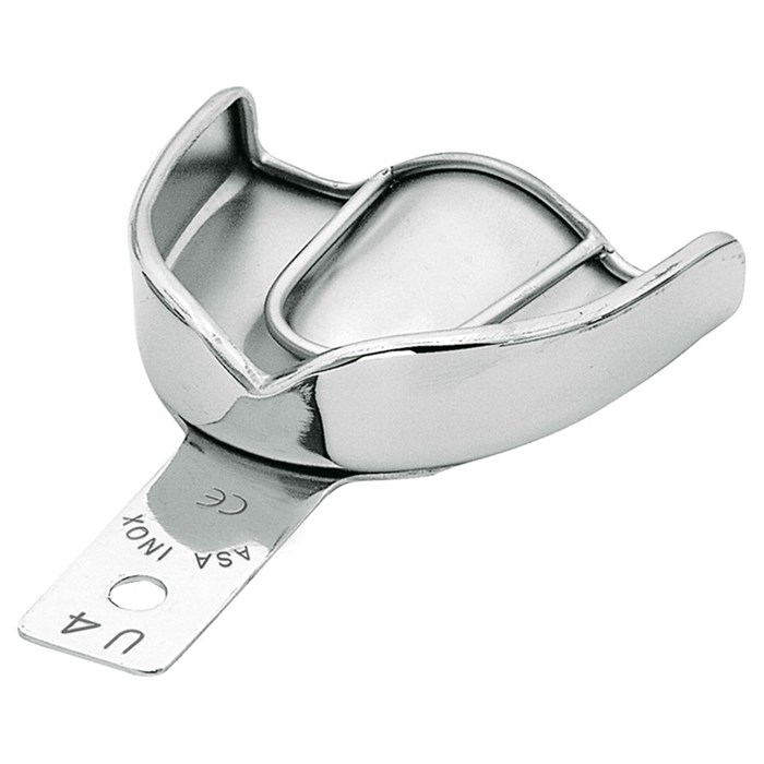 Asa Dental 2807S-U4 - ложка слепочная верхняя средняя (M) без перфорации с бортиками 2807S-U4 - фото 347954