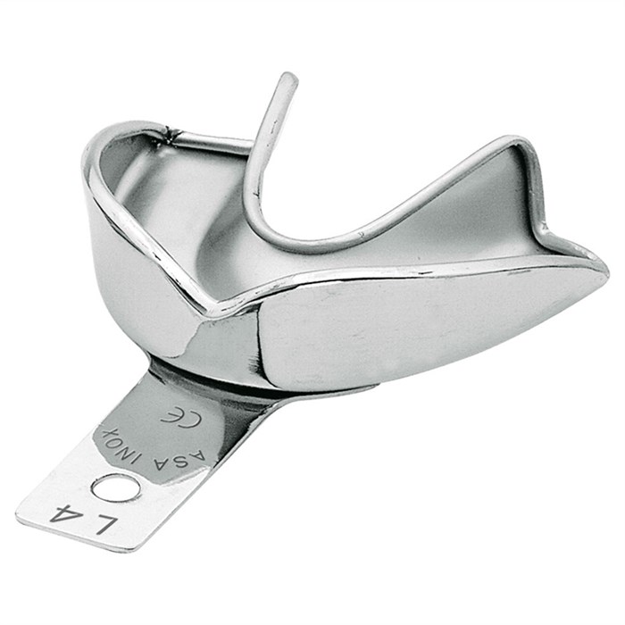 Asa Dental 2807S-L4 - ложка слепочная нижняя средняя (M) без перфорации с бортиками 2807S-L4 - фото 347959
