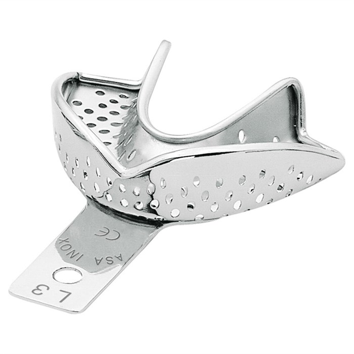 Asa Dental 2804S-L3 - ложка слепочная нижняя малая (S) с перфорацией с бортиками 2804S-L3 - фото 347967