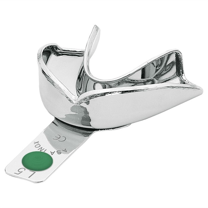 Asa Dental 2807-L5 - ложка слепочная нижняя средняя (L) без перфорации с бортиками 2807-L5 - фото 347977