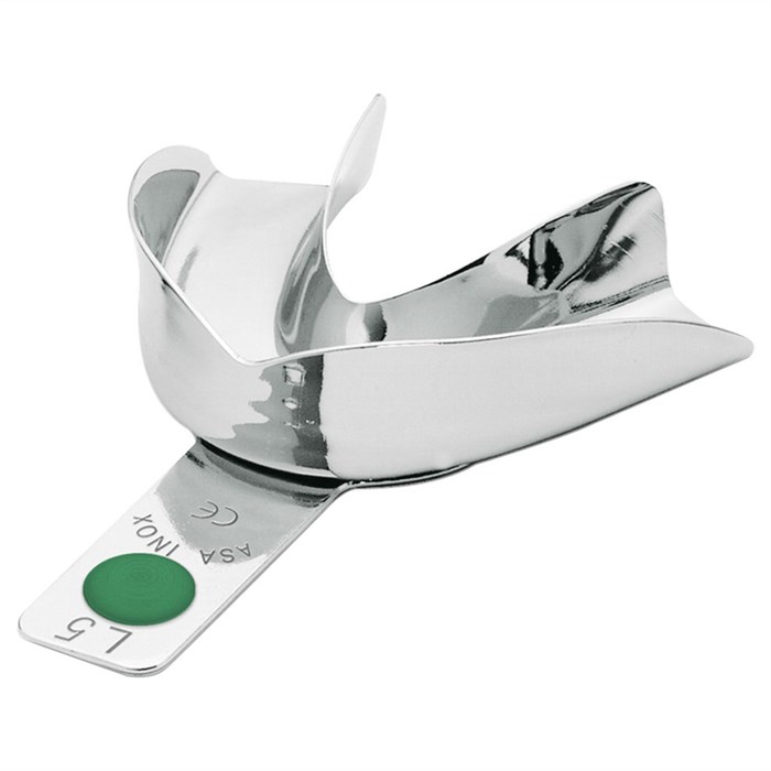 Asa Dental 2802-L5 - ложка слепочная нижняя (L) без перфорации без бортиков 2802-L5 - фото 348000