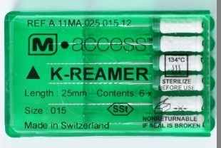 K-Reamer N20 L25 6 шт. M-ACCESS - ручной каналорасширитель. A11MA02502012 - фото 349077