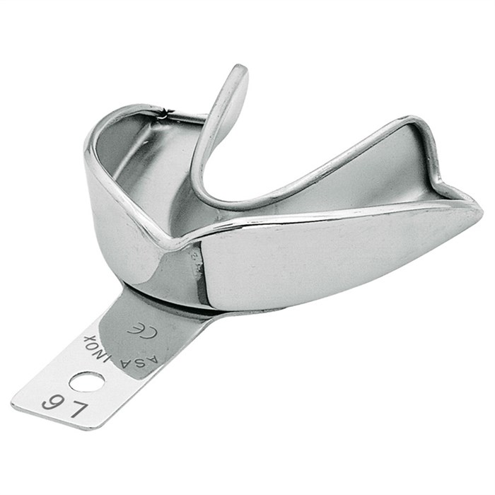 Asa Dental 2807S-L6 - ложка слепочная нижняя очень большая (XL) без перфорации с бортиками 2807S-L6 - фото 349786