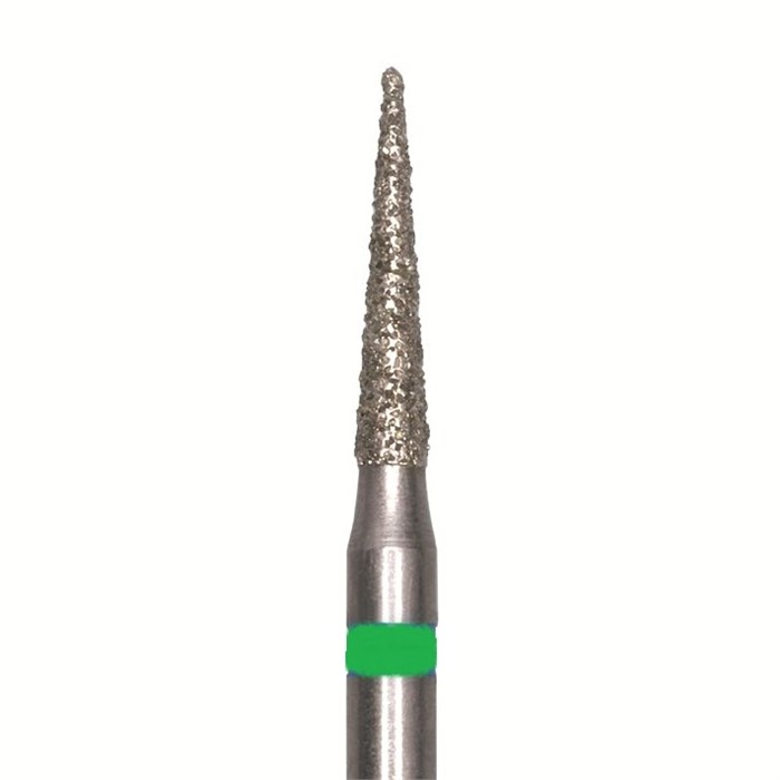 Бор алмазный SL858G.FG.014, зеленый, 25 шт. Форма: конус с заостренным концом SL858G.FG.014 - фото 350269