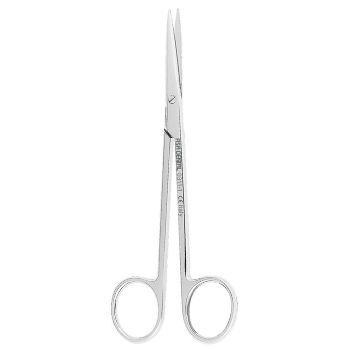 Asa Dental 0311-1 - ножницы для десны N1 прямые, зубчики на 1 лезвии, 14,5 см 0311-1 - фото 351196
