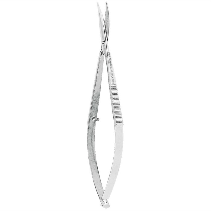 Asa Dental 0312-2 - ножницы для десны изогнутые, не острые, на защелке, 11 см 0312-2 - фото 351212