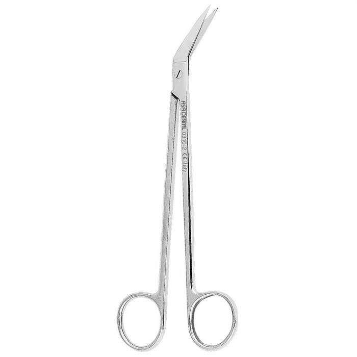 Asa Dental 0310-2 - ножницы для десны N2 изогнутые, 16,5 см 0310-2 - фото 351213