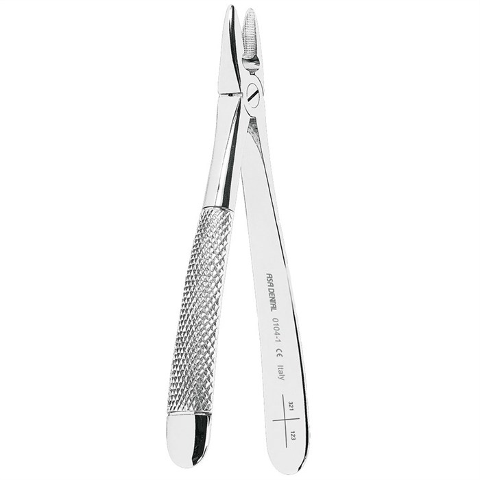 Asa Dental 0104-1 - щипцы N1 для удаления зубов универсальные для верхних резцов и клыков с зубчиками 0104-1 - фото 351233