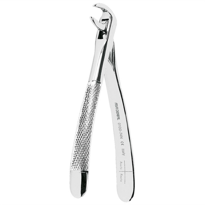 Asa Dental 0100-74N - щипцы N74N для нижних корней с зубчиками 0100-74N - фото 351248