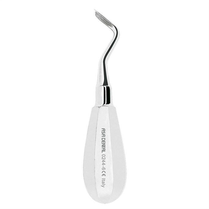 Asa Dental 0244-6 - элеватор N6 изогнутый к себе заостренный, 3,8 мм 0244-6 - фото 351250