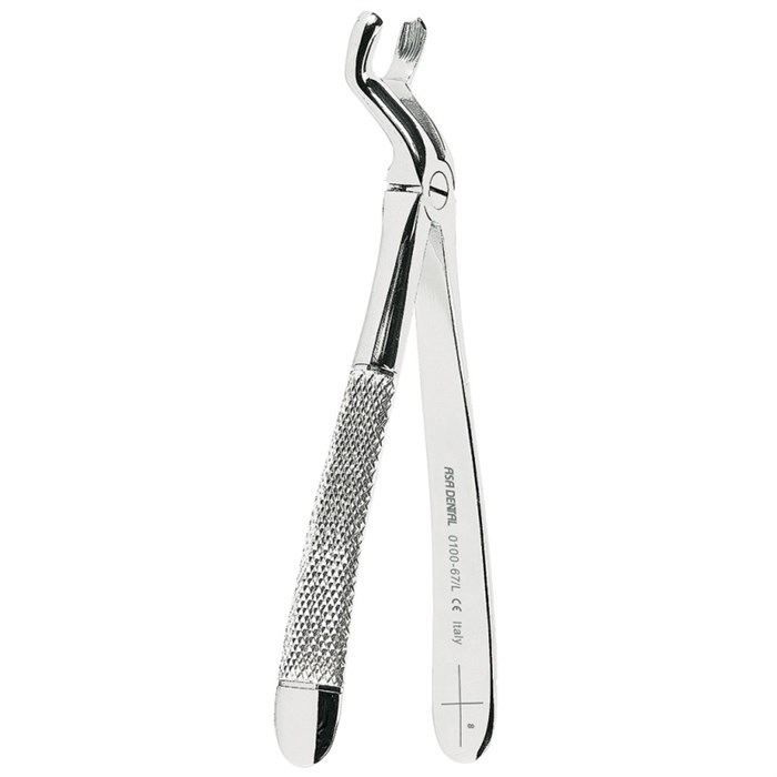 Asa Dental 0100-67/L - щипцы N67/L для восьмерок левые с зубчиками 0100-67/L - фото 351261
