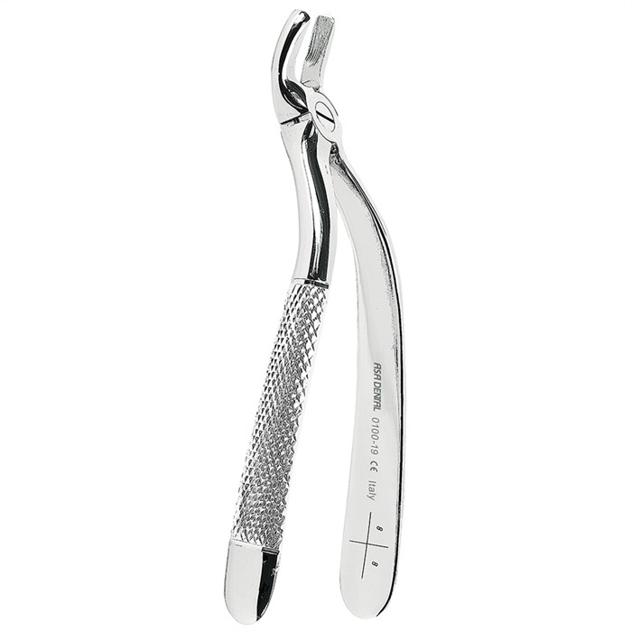 Asa Dental 0100-19 - щипцы N19 для удаления зубов для верхних третьих моляров с зубчиками 0100-19 - фото 351426