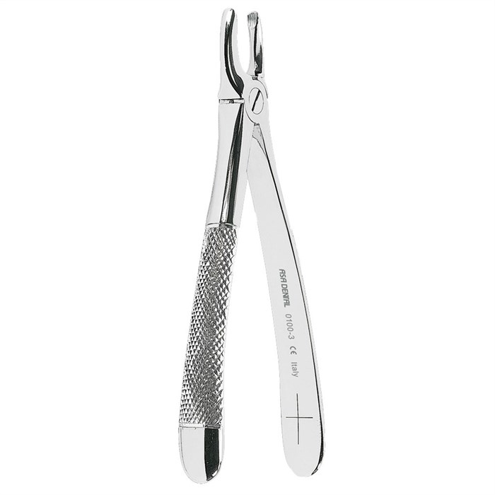 Asa Dental 0100-3 - щипцы N3 для удаления зубов для верхних резцов и клыков с зубчиками 0100-3 - фото 351439