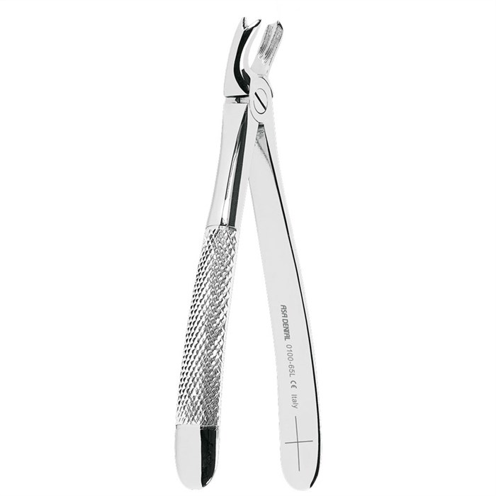Asa Dental 0100-65L - щипцы N65L для удаления зубов для верхних левых моляров с зубчиками 0100-65L - фото 351479