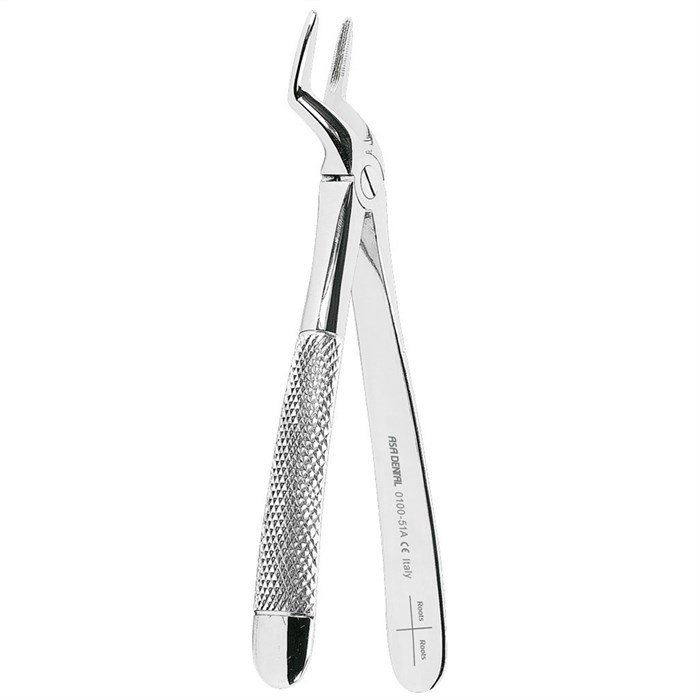Asa Dental 0100-51A - щипцы N51A байонеты штыковидные для верхних корней с зубчиками 0100-51A - фото 351708