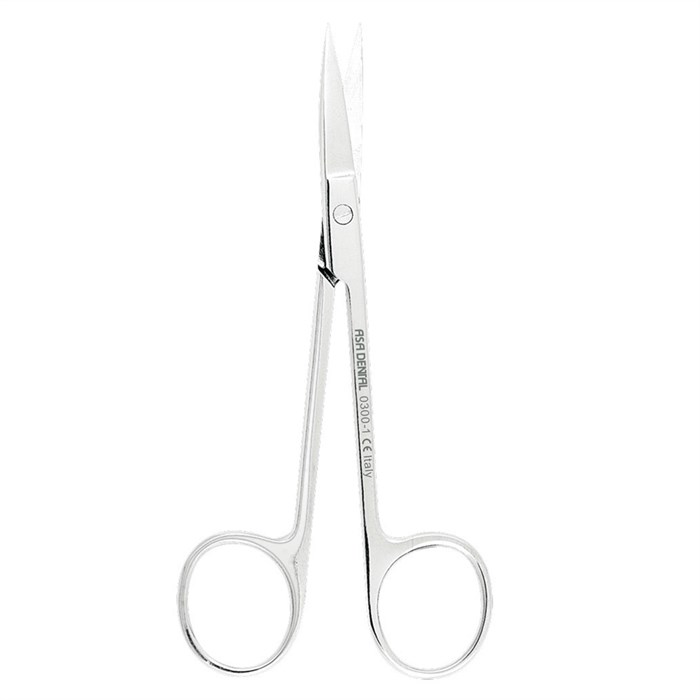 Asa Dental 0300-1 - ножницы для десны N1 прямые, 12 см 0300-1 - фото 351722