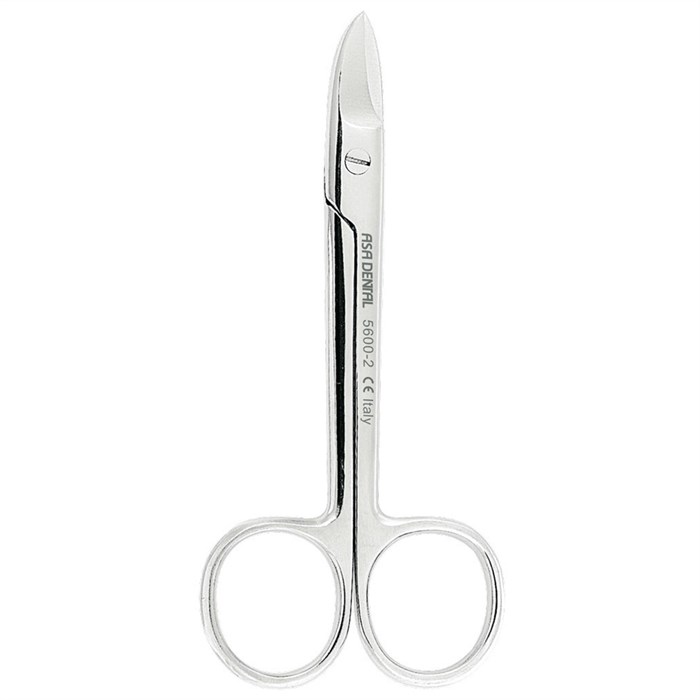 Asa Dental 5600-2 - ножницы коронковые с загибом, зубчики на одном лезвии, 10,5 см 5600-2 - фото 351786