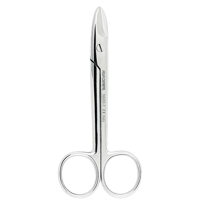 Asa Dental 5600-1 - ножницы коронковые прямые, зубчики на одном лезвии, 10,5 см 5600-1 - фото 351797