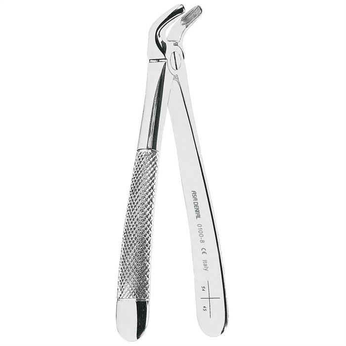 Asa Dental 0100-8 - щипцы N8 для удаления зубов для нижних премоляров с зубчиками 0100-8 - фото 351800