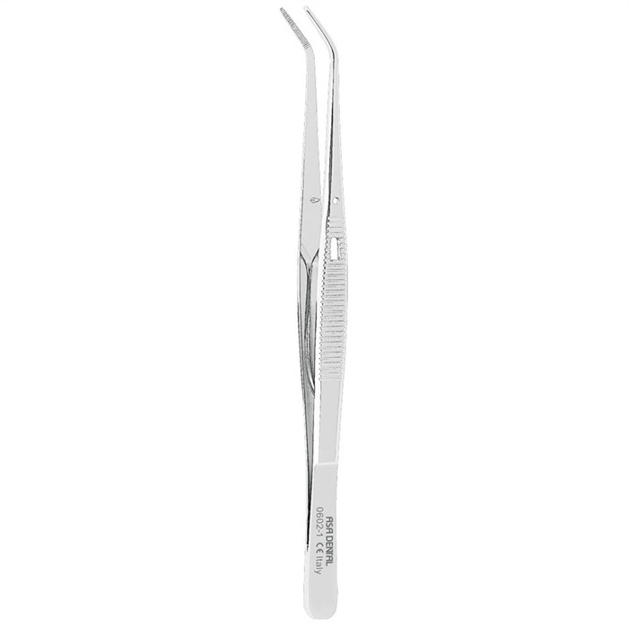 Asa Dental 0602-1 - пинцет анатомический изогнутый N1, 15 см 0602-1 - фото 351830