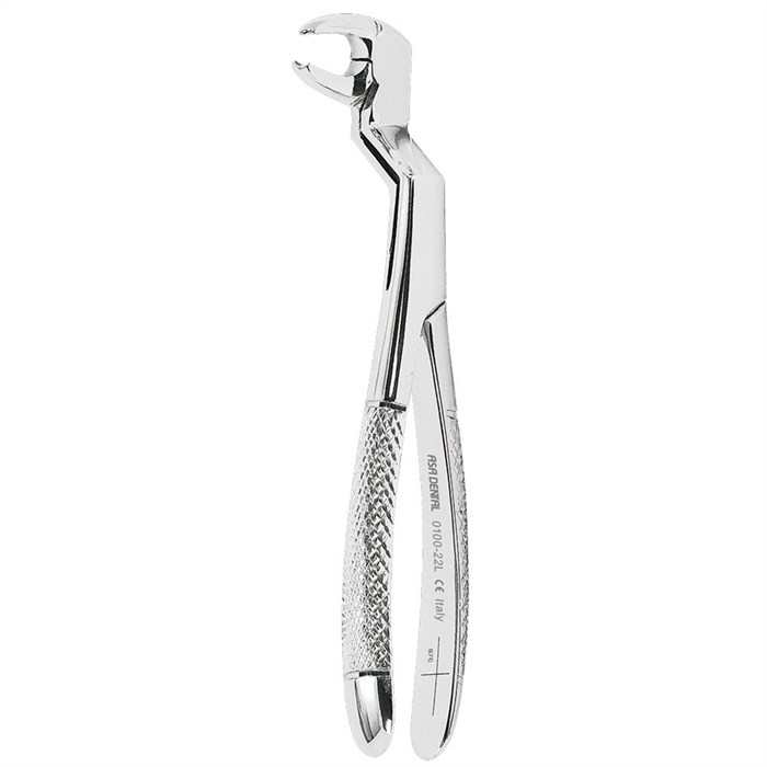 Asa Dental 0100-22L - щипцы N22L для удаления зубов для нижних и левых третьих моляров с зубчиками 0100-22L - фото 351912