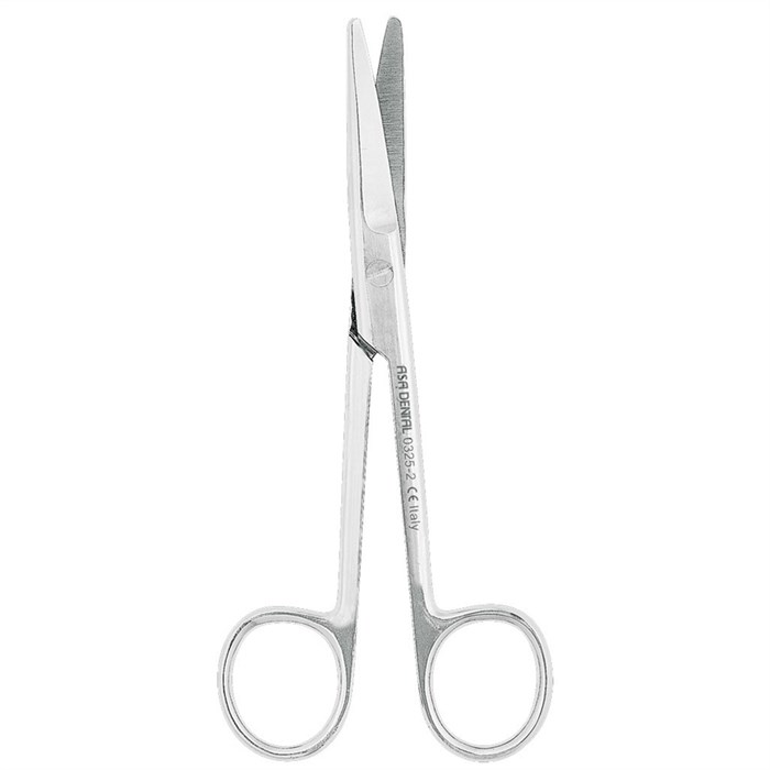 Asa Dental 0325-2 - ножницы для десны изогнутые по плоскости, 14,5 см 0325-2 - фото 351990