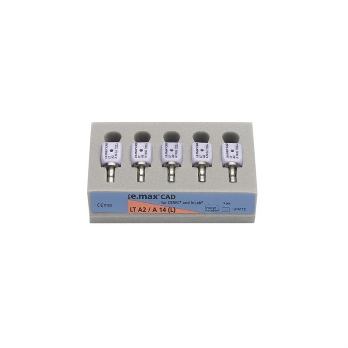 Блоки Ivoclar Vivadent IPS emax CAD CER/inLab LT A1 A14 (L) 5 шт 678873 - фото 359329