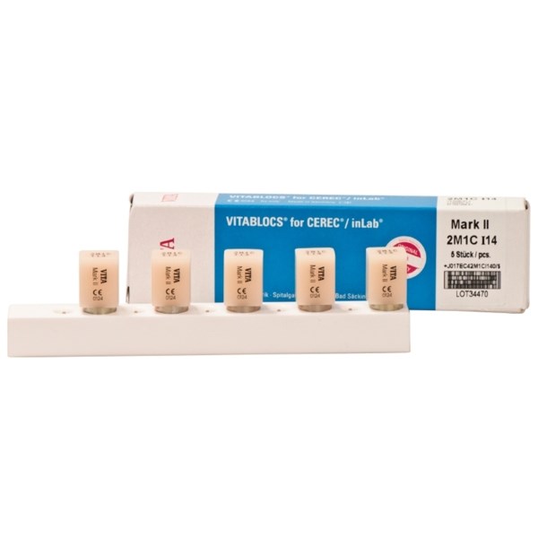 Блоки VITABLOCS MARK II для Cerec/in Lab, цвет 2M1C, размер I14, 5 шт EC42M1CI14 - фото 359513