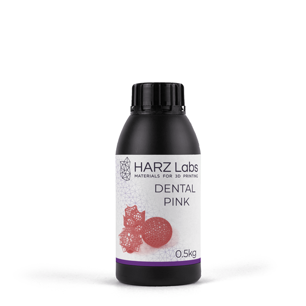 Фотополимер HARZ Labs pink soft Resin для LCD/DLP принтеров, 0,5 л dentalpinksoft0-5л - фото 363511