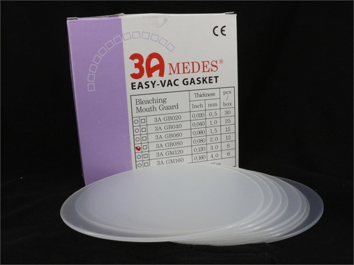 3A Medes EV Gasket Bleaching 060 - пластины круглые для изготовления капп для отбеливания, диаметр 125 мм, толщина 1,5 мм, 15 шт. ST3-19-GB6-rnd - фото 370853