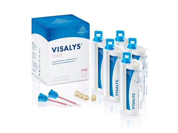 Материал для изготовления временных коронок, группа Visalys, Bonus packVisalys Temp А2 Bonus pack стоматологический материал для временных коронок и мостов, Kettenbach (Германия) 13794 (5х50 мл) 13794 - фото 376713