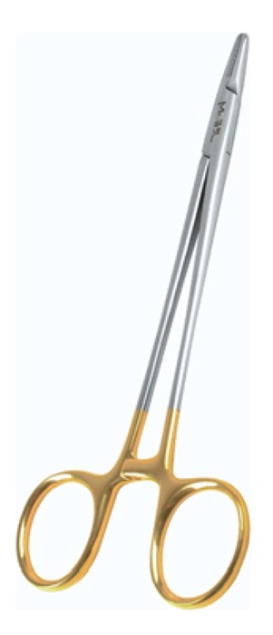"Иглодержатель ""прямой""NTC-03 Стоматологический иглодержатель, карбид вольфрама, 16 см, Mr.Curette Tech, Южная Корея" NTC-03 - фото 377247