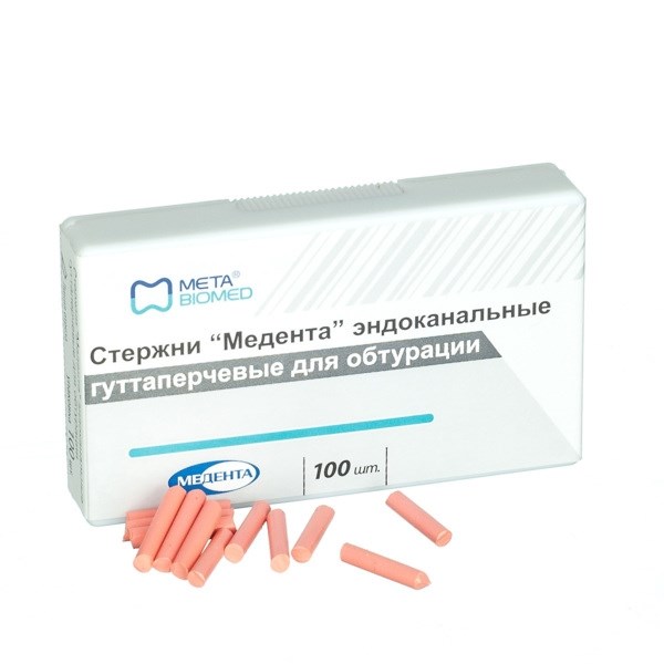"Стержни ""Медента"" гуттаперчевые, уп/100 шт" EQ041 - фото 380371