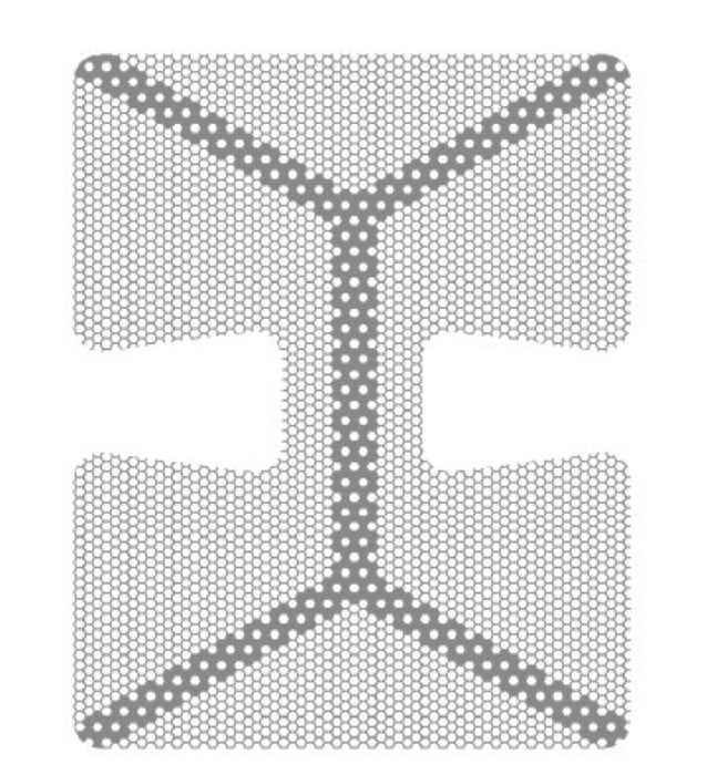 Титановая сетка (мембрана) с каркасом, 24х30х0.1 мм, шестигранная ячейка 0.36 ммHM-01-04 Титановая сетка уcиленная (шестигранник), Mr.Curette Tech, Южная Корея HM-01-04 - фото 381274