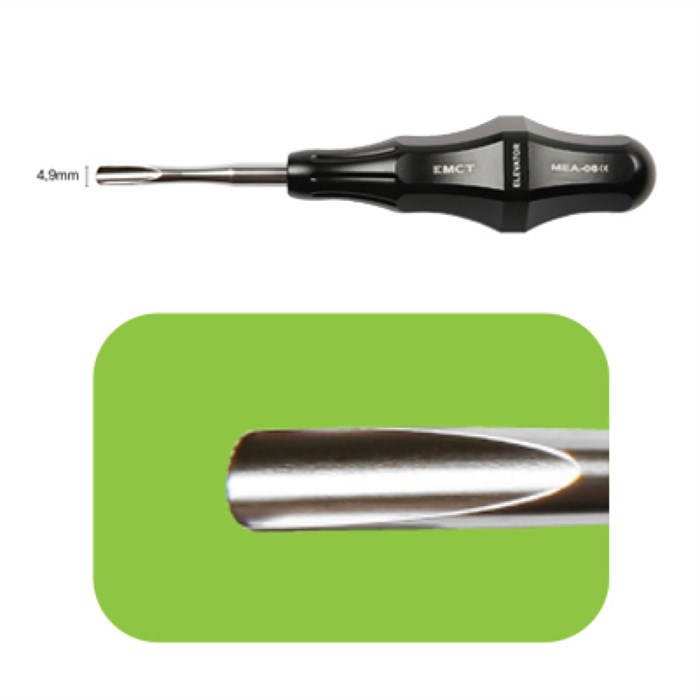 Корневой элеватор Power Grip A06 Bein, прямой, для верхних и нижних премоляров, моляров и корней, ширина 4,9 ммMEA-06 Стоматологический Корневой элеватор Power Grip A06 Bein, прямой, для верхних и нижних премоляров, моляров и корней, ширина 4,9 мм, Mr.Cur MEA-06 - фото 382419