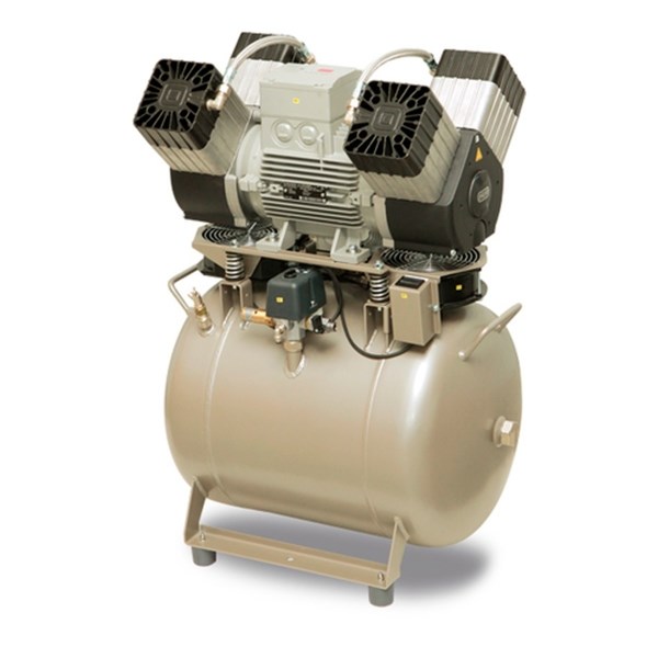 EKOM DK50 4VR/50S/M - безмасляный компрессор для 4-x стоматологических установок с кожухом, с осушителем, с ресивером 50 л 4067021A5-100 - фото 382674