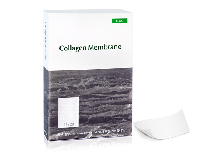 Резорбируемая мембрана 15x20, Collagen Membrane, Genoss (Ю.Корея) GCM1520 - фото 385947