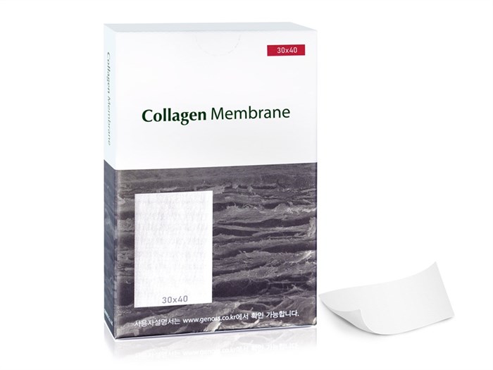 Резорбируемая мембрана 30х40,  Collagen Membrane, Genoss (Ю.Корея) GCM3040 - фото 385951