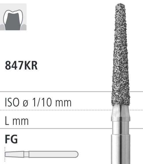 Набор алмазных боров FG 847KR/016, 6шт. ISO код 314546524016., арт: FG422R/6 FG422R/6 - фото 387022