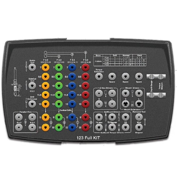 123 Full Kit - набор для установки имплантатов TS II и TS III O123FK - фото 390351