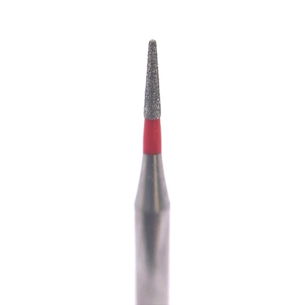 Бор алмазный Ecoline E 955 F, конусный цилиндр, укороченный, турбинный наконечник, D=0.07 мм, красный E-955-F-313-007 - фото 390646