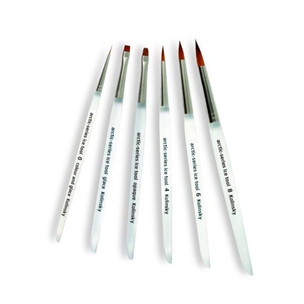 "Pure Kolinsky Ceramic Brush ""Arctic Series"", Opaque - кисть для керамики, арктическая серия, чистый колонок" 09-3320 - фото 400807